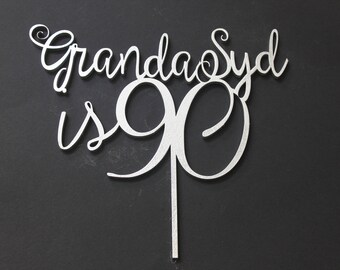 Grandad is Age Cake Topper Birthday Party