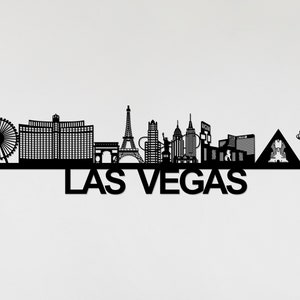 Las Vegas Skyline Las Vegas Gift Skyline Art - Etsy