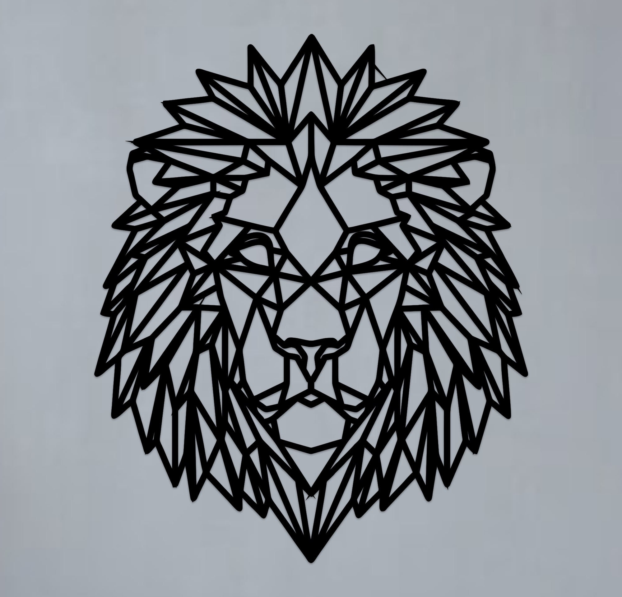Geometric Lion Art