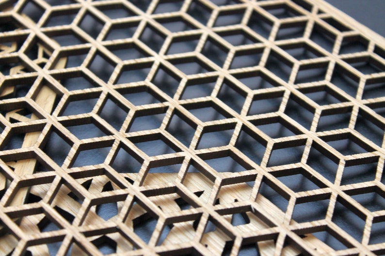 Geometric Delights Placemats Set Laser Cut Set of 4 Etsy