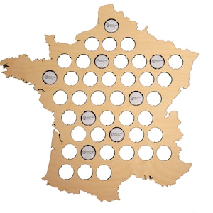 Francja Mapa kapsli piwa Kolekcja map kapsli prezentów artystycznych