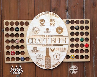 Craft Beer Bottle Cap Collection Beer Cap Gift Art Breweries Gift for Him