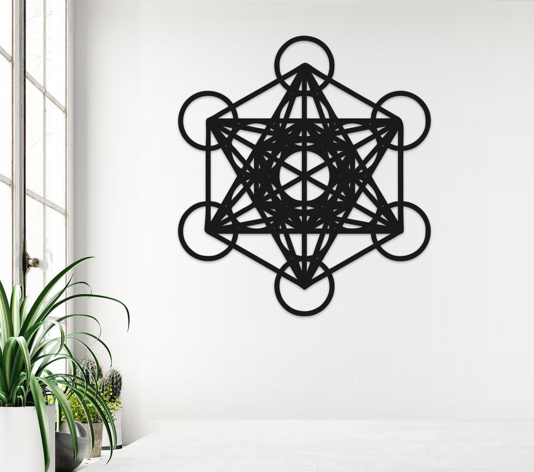 Geometric Metatron's Cube Art - Wooden Laser Cut Wall Art - Etsy