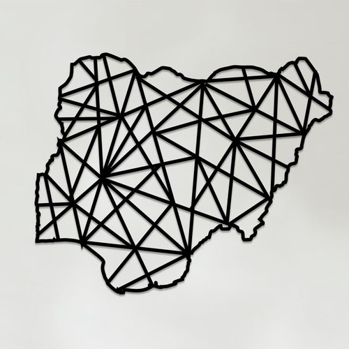 Geometric Nigeria Art Wooden Country Wall Art Nigeria Gift Etsy UK