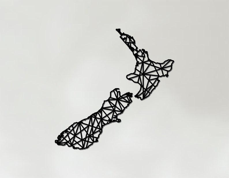 Geometric New Zealand Art Wooden Country Wall Art New Etsy UK
