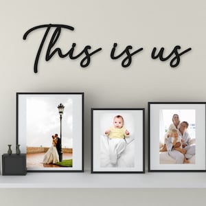 This Is Us Word Art - Wooden Word Text Art - Home House Art Gift - Font 2
