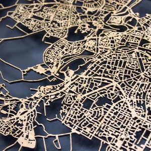Aberdeen Wood Map Laser Cut Street Maps Wooden Map - Etsy UK