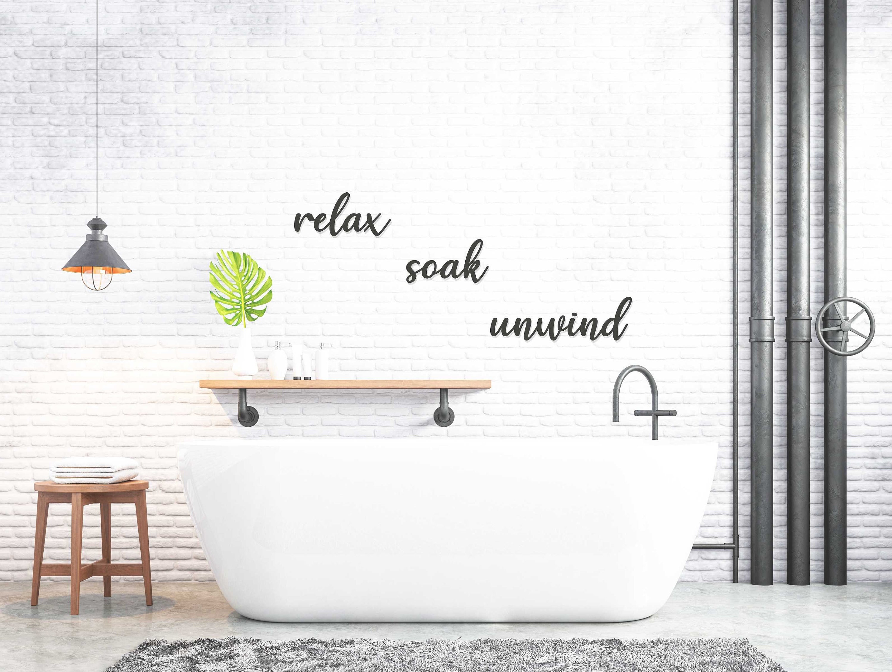 relax soak unwind wortkunst holz wort text kunst - etsy.de