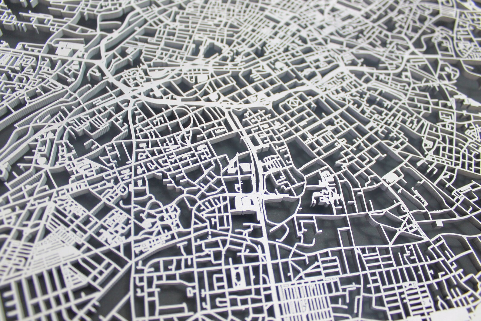 Manchester Laser Cut Street Maps Wooden Map - Etsy UK