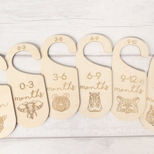 Baby Wardrobe Dividers - Baby Closet Dividers - Baby Shower Gift- New Baby Present - Nursery Decor - Animals Set