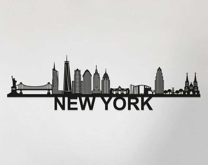 New York Skyline - New York Gift - Skyline Art - City Name