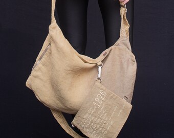 Stylish, one of a kind backpack, light brown stylish bag, unisex backpack