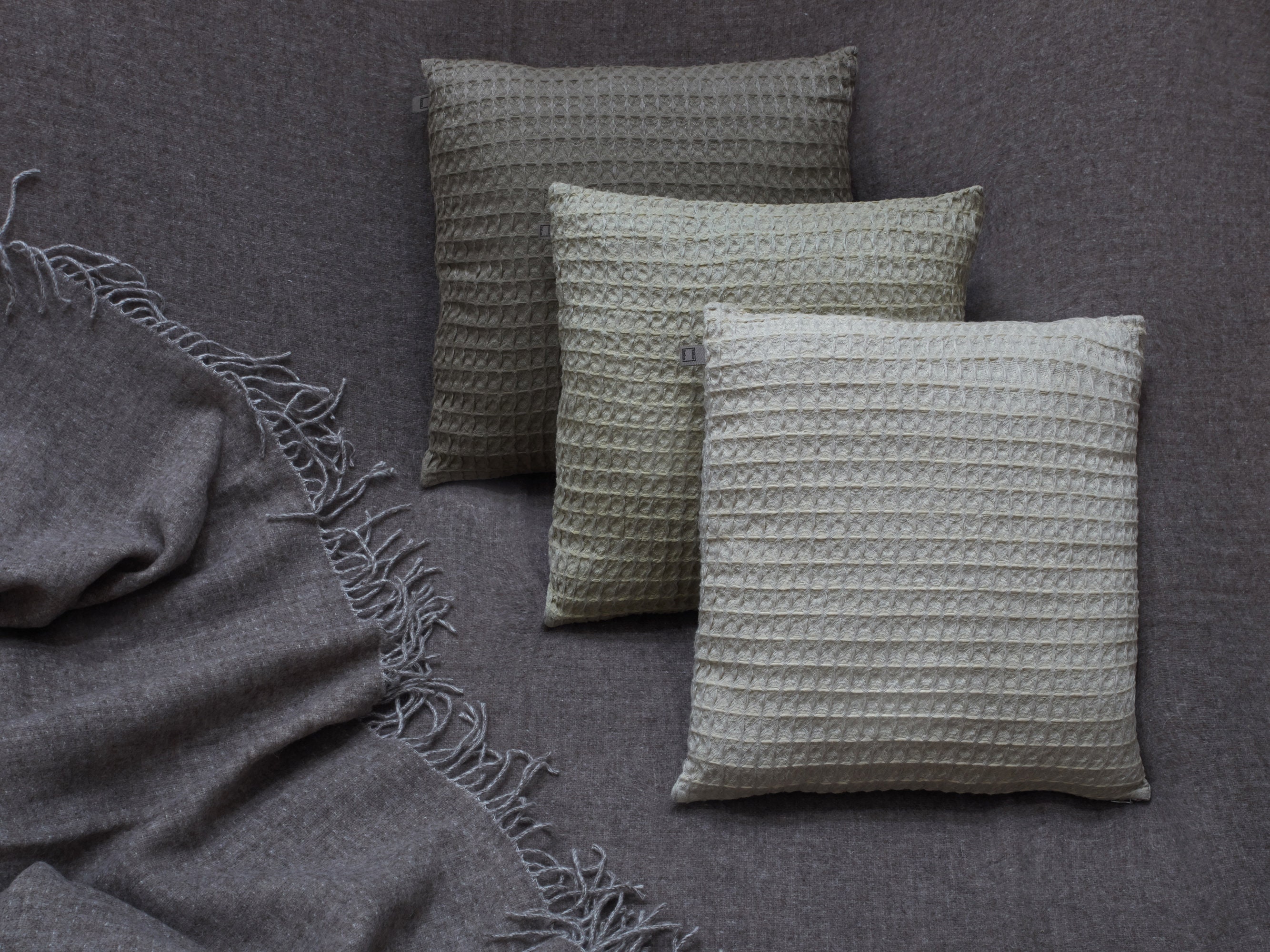 Linen Pillowcases Plant Dyed With Marigold, Minimalistic Pillowcases