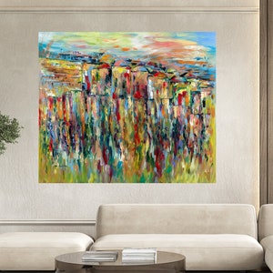 Jerusalem Pilgrimage Art | Abstract Western Wall Canvas | Jewish Spiritual Painting | Ora Nissim Signed Print | Limited Edition Judaica