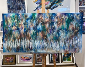 spirituele verlossing: origineel schilderij van de westelijke muur in stralende kleuren