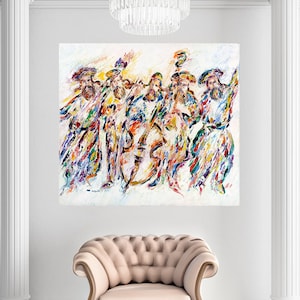 Klezmers Happy Melody: Vibrant and Colorful Print on Canvas