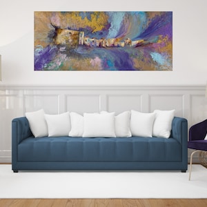 Jerusalem Abstract Wall Art, Spiritual Judaica Decor by Ora Nissim