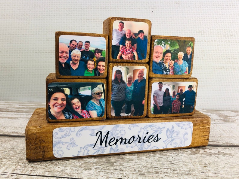 Stacking Photo Blocks Set Photo Gift Wooden Photo Block Etsy