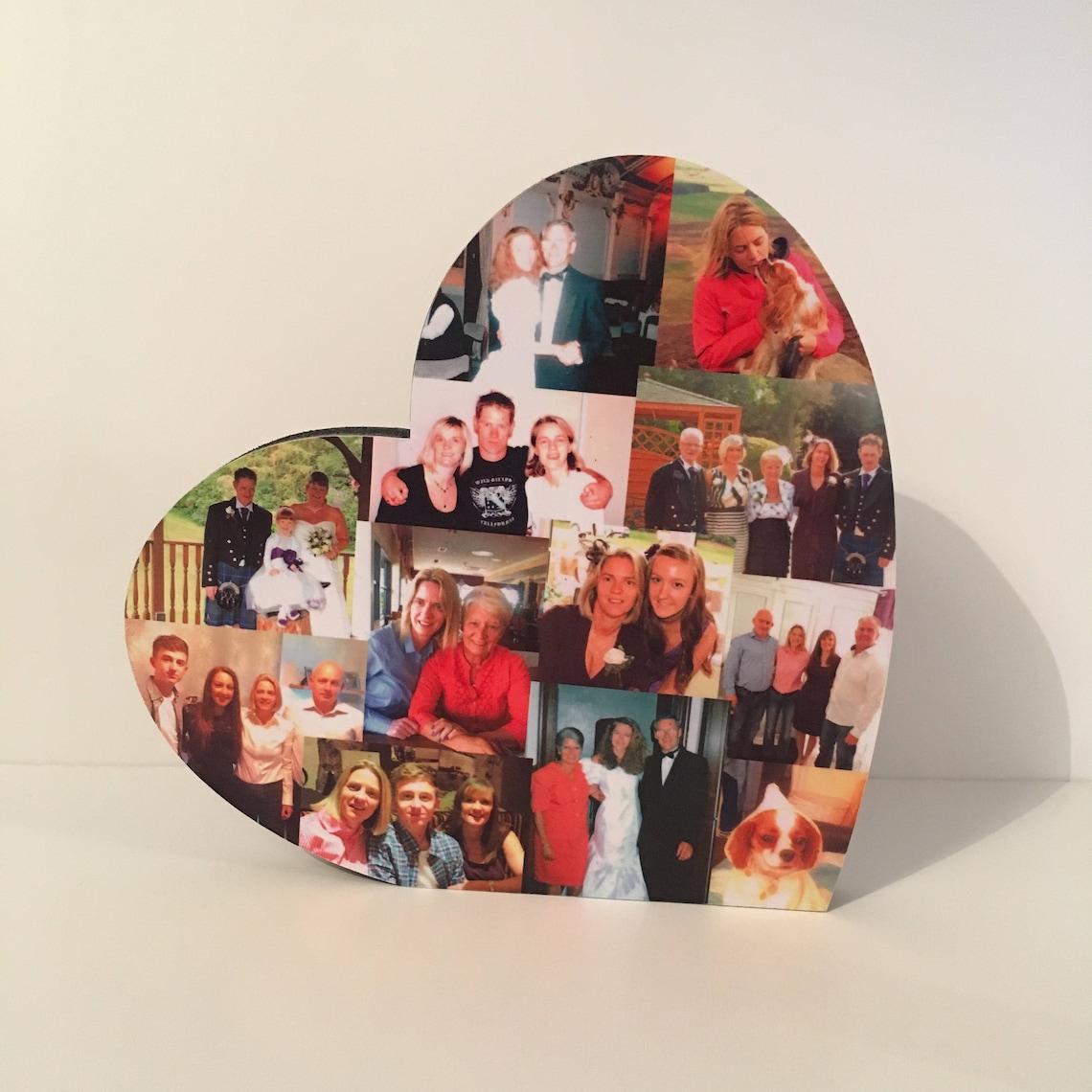 20cm Photo Heart Photo Collage Heart Collage Photo Gift Etsy