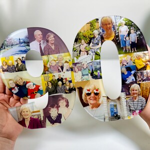 Acrylic Photo Number Collage, Birthday Gift, Photo Gift, Personalised ...