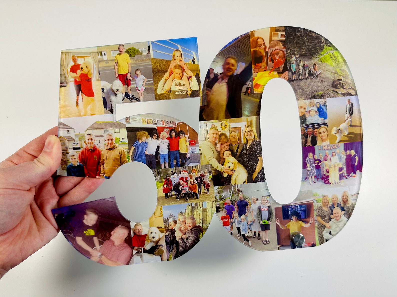 Double Photo Number, Photo Collage, Birthday Gift, Photo Gift, Photo ...