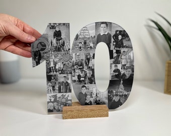 Acrylic Photo Number, Photo Collage, Birthday Gift, Photo Gift, Photo letter, Personalised gift,