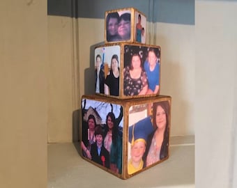 Stacking Photo Cube set of 3, Photo Gift