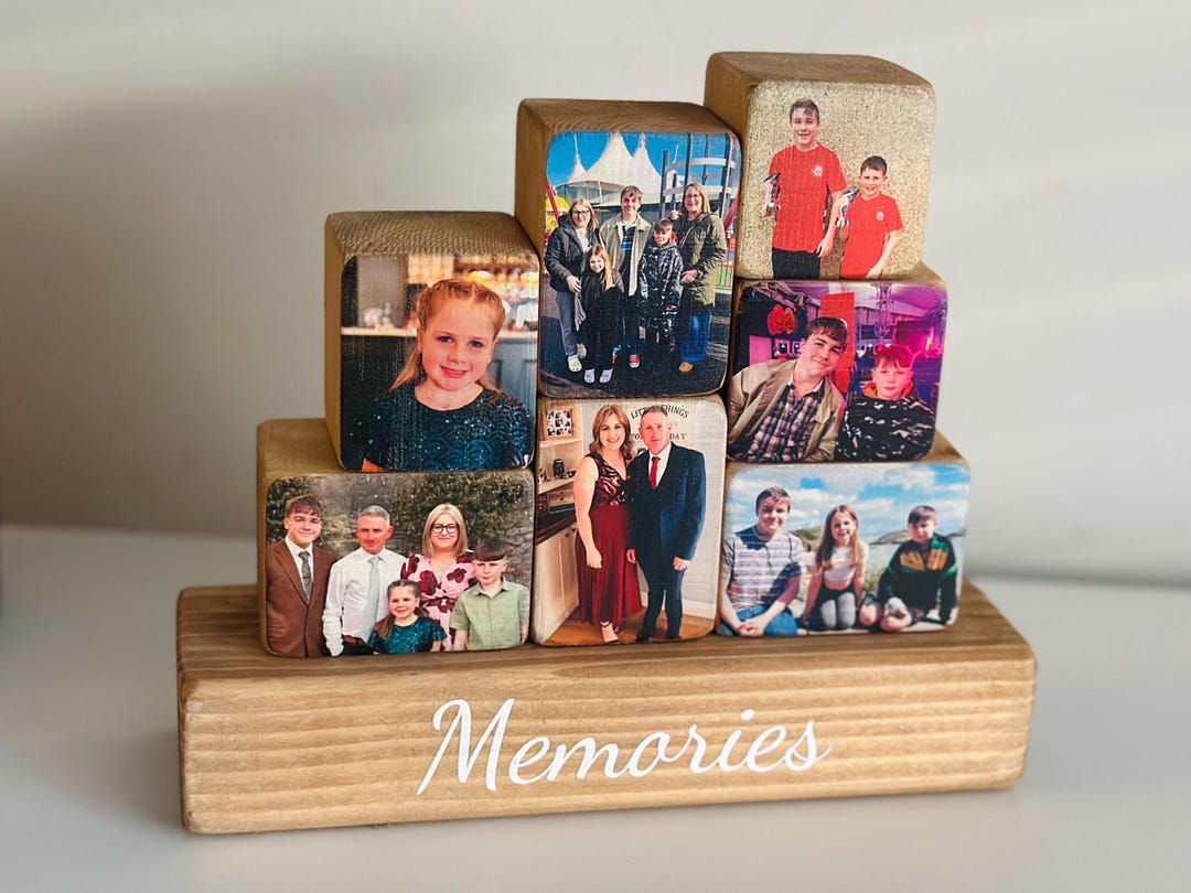 Stacking Photo Memory Stacking Photo Blocks Set - UV Printed - Etsy