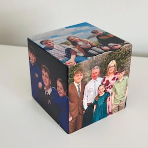 Fotowürfel, Fotoblock - Foto Geschenk Idee, Holz Fotoblock, Foto Andenken, Holzblock, handgemachtes Geschenk, Fotogeschenk,