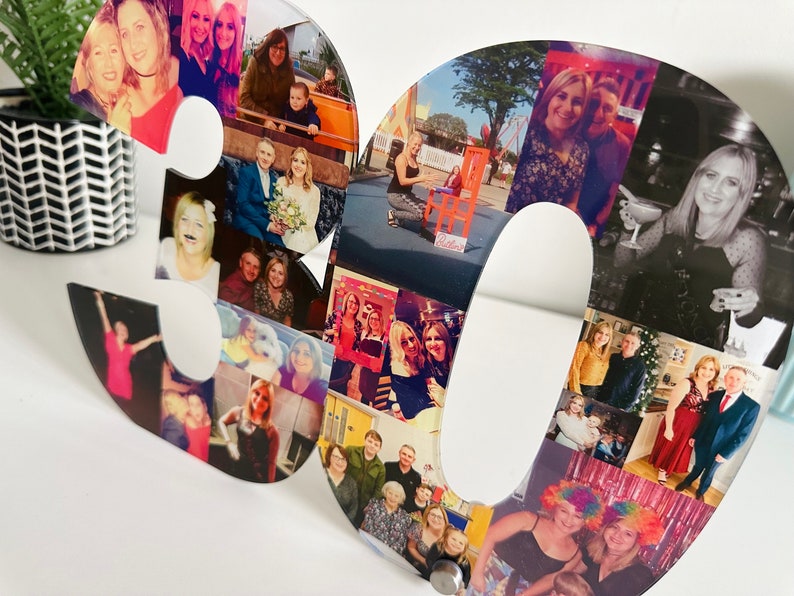 Photo Number, Photo Collage, Birthday Gift, Photo Gift, Photo Letter ...