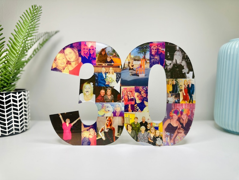 Photo Number, Photo Collage, Birthday Gift, Photo Gift, Photo Letter ...