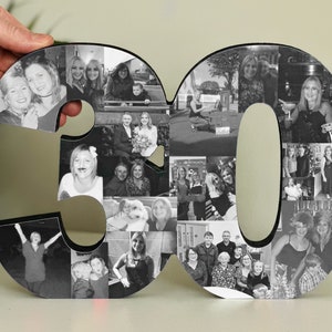 30th Birthday Photo Collage Gift, 30th Wedding Anniversary Gift, 30th gift for her, 30th gift for him, Pearl Wedding, milestone birthday image 8