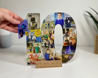 Acrylic Photo Number, Photo Collage, Birthday Gift, Photo Gift, Photo letter, Personalised gift,