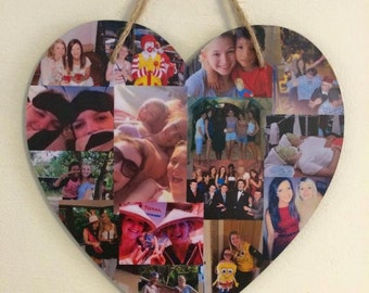 Heart Shape Photo Collage 20cm