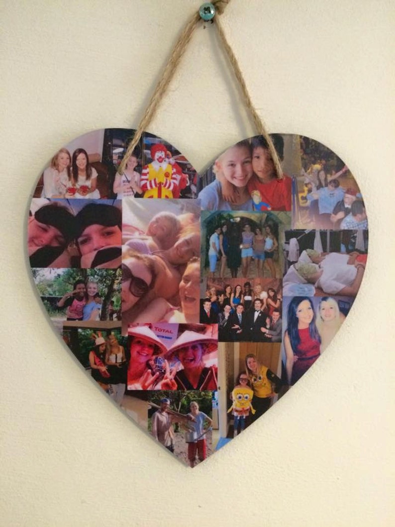 Heart Shape Photo Collage 20cm image 1