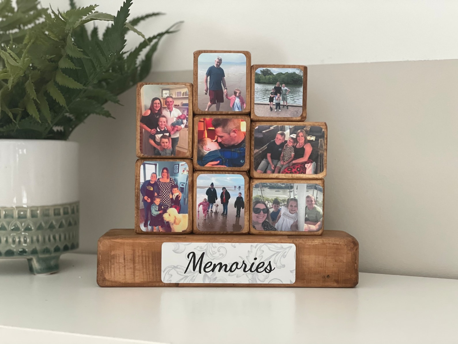 Stacking Photo Blocks Set Photo Gift Wooden Photo Block - Etsy
