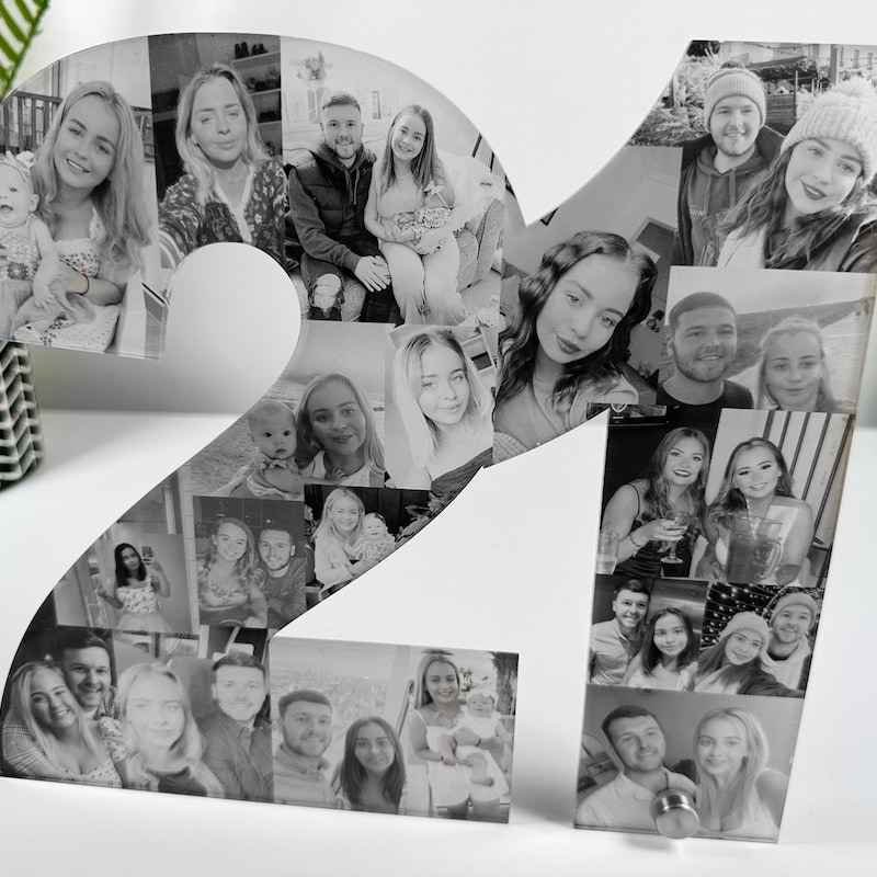 Number Photo Plaque - Etsy UK
