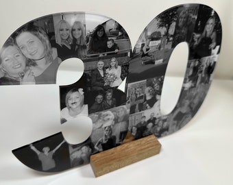 30th Birthday Photo Collage Gift, 30th Wedding Anniversary Gift, 30th gift for her, 30th gift for him, Pearl Wedding, milestone birthday