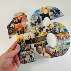 Número de foto acrílica, Collage de fotos, Regalo de cumpleaños, Regalo de fotos, Carta de fotos, Regalo personalizado,