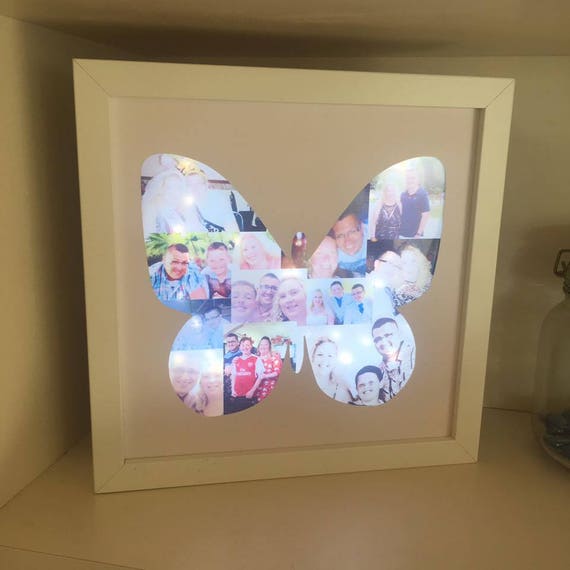 Butterfly Light Up Box Frame Light Up Photo Frame Photo Etsy