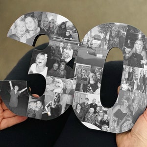 30th Birthday Photo Collage Gift, 30th Wedding Anniversary Gift, 30th gift for her, 30th gift for him, Pearl Wedding, milestone birthday image 7