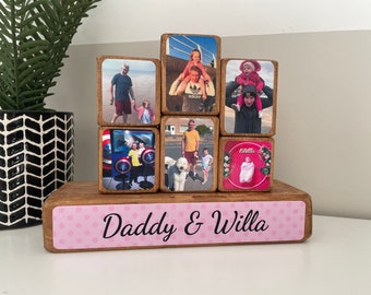 Stacking Photo Block Gift Set, Daddy and daughter, gift for dad, from your daughter,