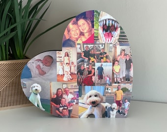 20cm Photo Heart, Photo Collage, Heart Collage, Photo Gift, Personalised gift,