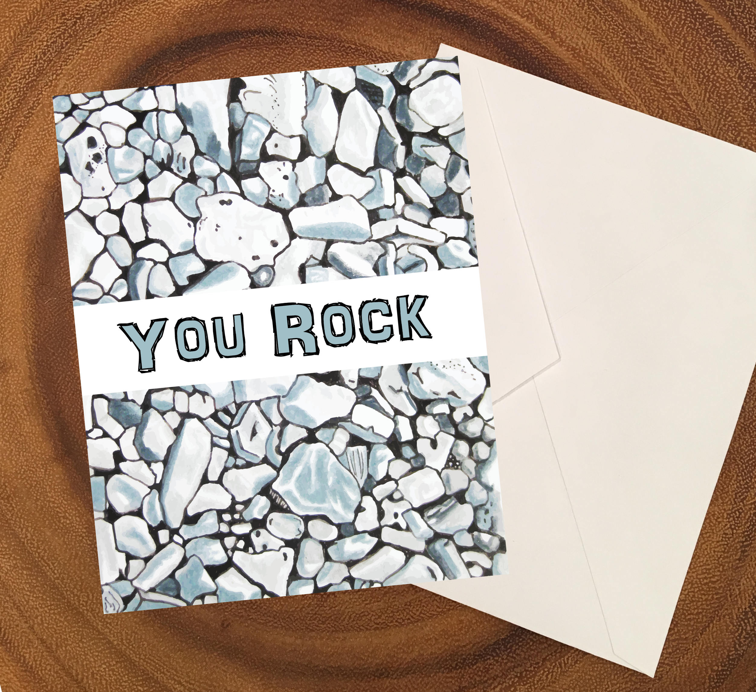 You Rock / Greeting Card / Blank Card / Rocks / Stones - Etsy