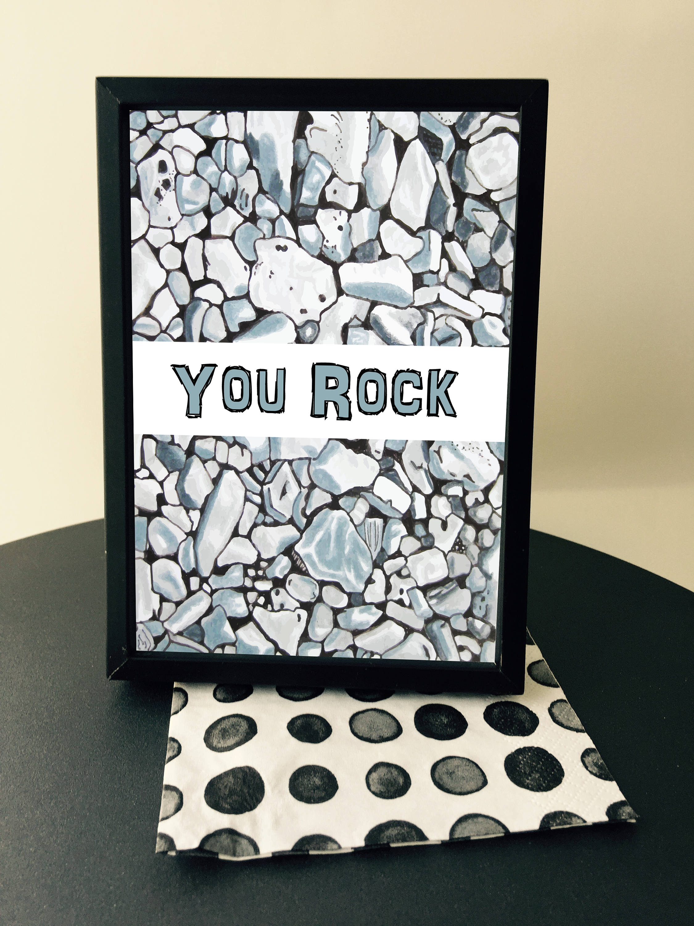 You Rock / Greeting Card / Blank Card / Rocks / Stones - Etsy