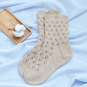 Knit socks pattern Easy socks Baby socks Beginner socks pattern Serenity socks Socks knit pattern Lace socks knitting pattern Knitter gift