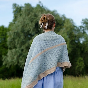 Knit scarf pattern Easy lace scarf pattern Blossom shawl Shawl knitting pattern Scarf knit pattern Beginner scarf knit pattern Knitter gift