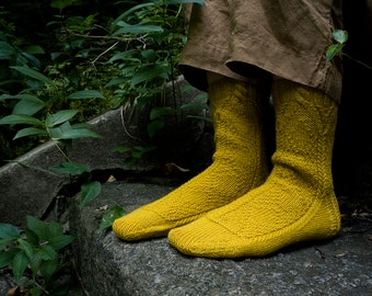 Knit socks pattern Easy cable socks pattern Golden grain socks Women knitting socks pattern Gift for knitters Socks knit pattern Knit socks