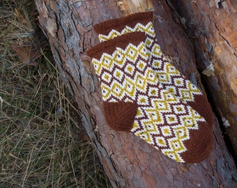 Knit socks pattern Colorwork knit sock pattern Easy sock pattern Azulejo socks Women knit pattern sock Gift for knitters How to knit socks