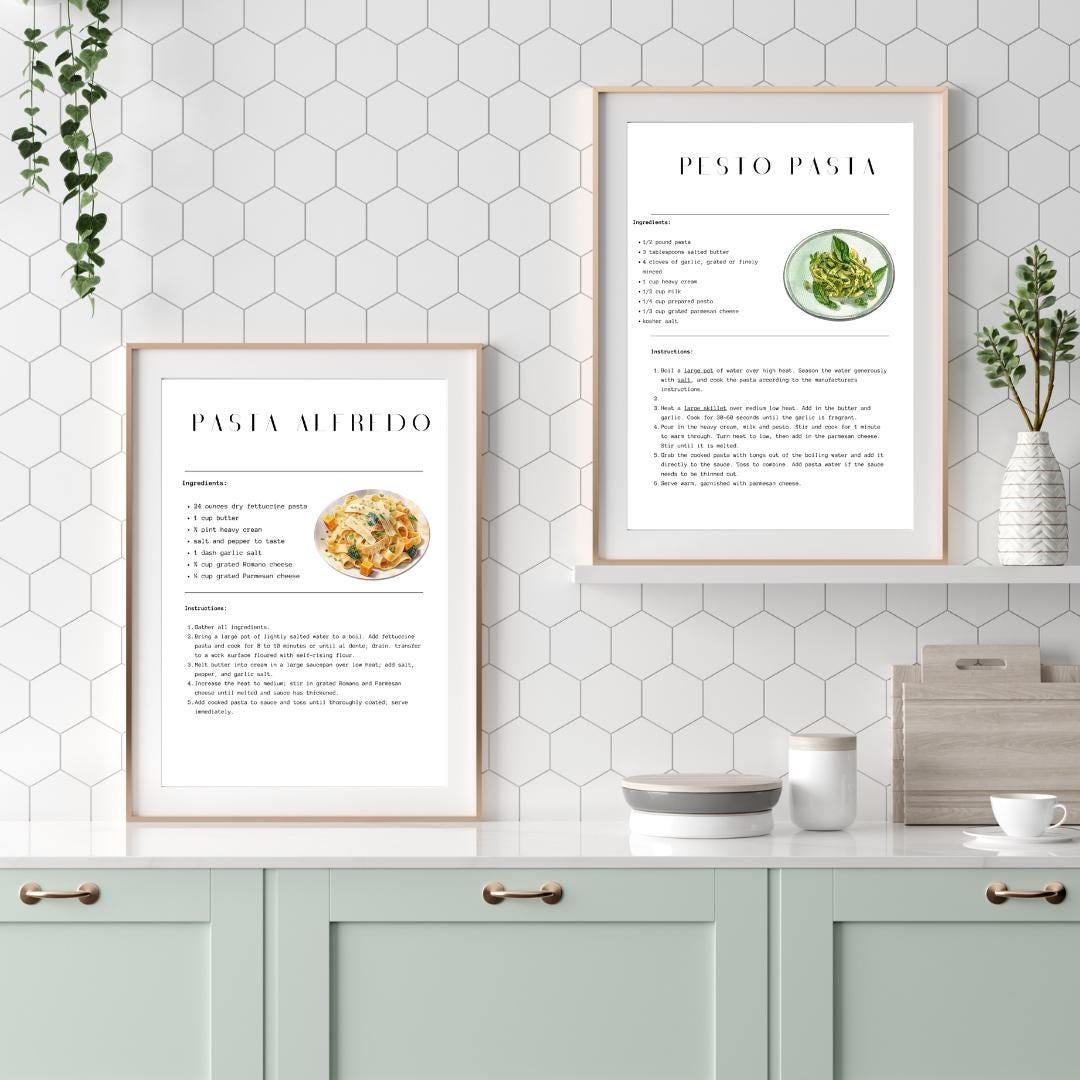 artsy kitchen print, food recipe print, print... Heirloom Custom Recipe Digital Art Print - Etsy